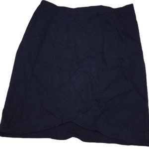 Maurices Women's Dark Blue Wrap Midi Skirt - Size L